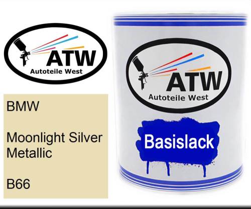 BMW, Moonlight Silver Metallic, B66: 1L Lackdose, von ATW Autoteile West.